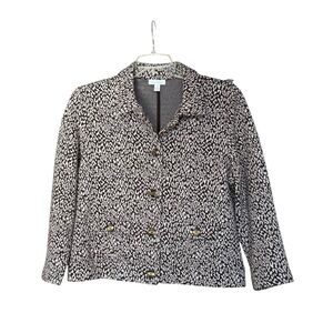 Retro Brown and Cream Patterned Blazer